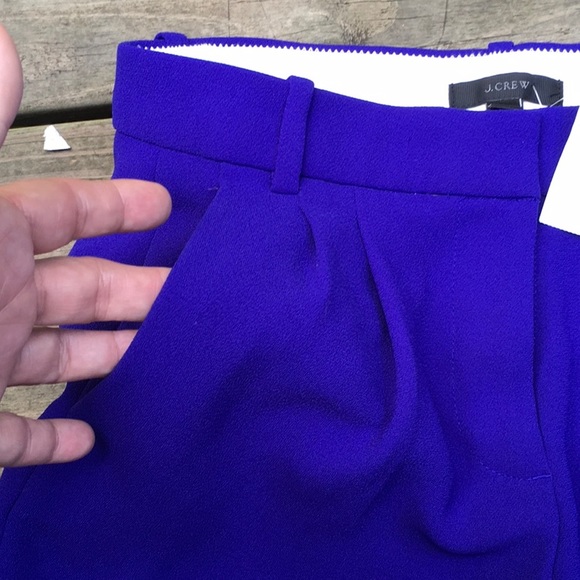 NWT J Crew Purple Violet Pleated Shorts w Pockets - Picture 3 of 8